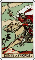 Original Rider Waite Knight of Swords card