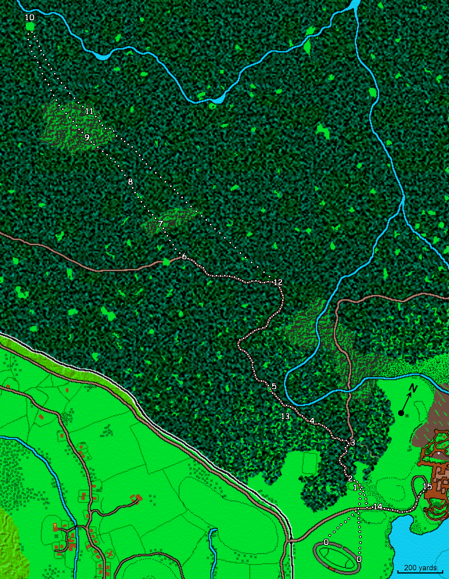 map of section of grounds