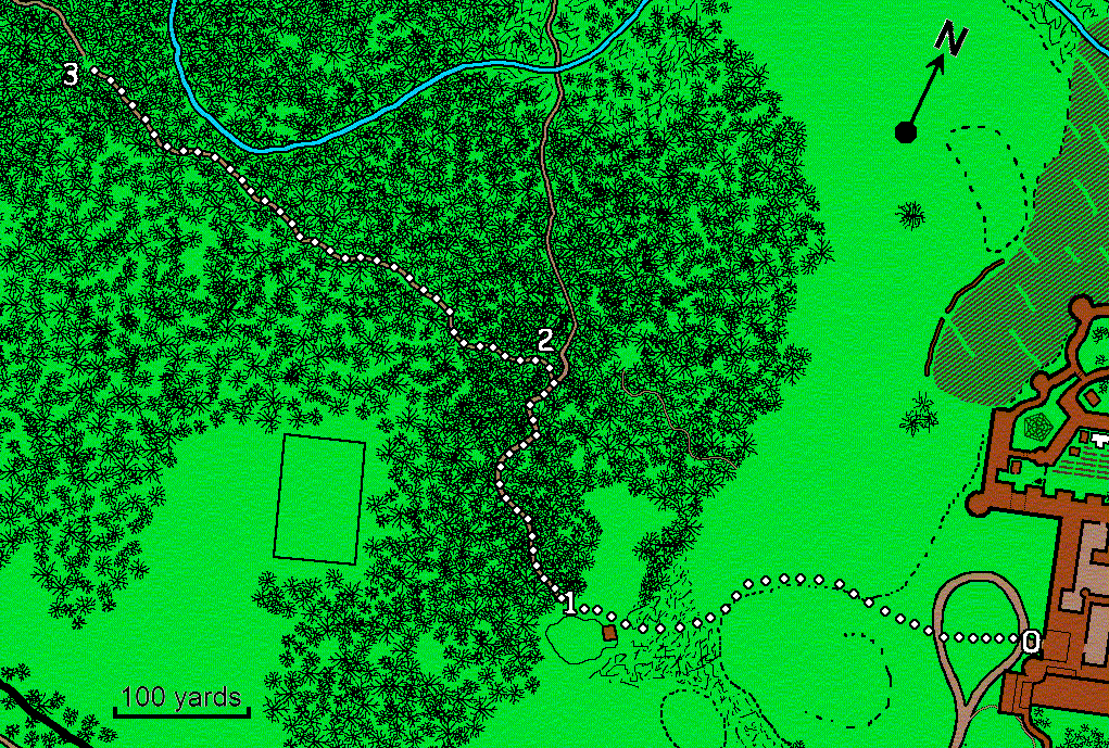 map of section of grounds