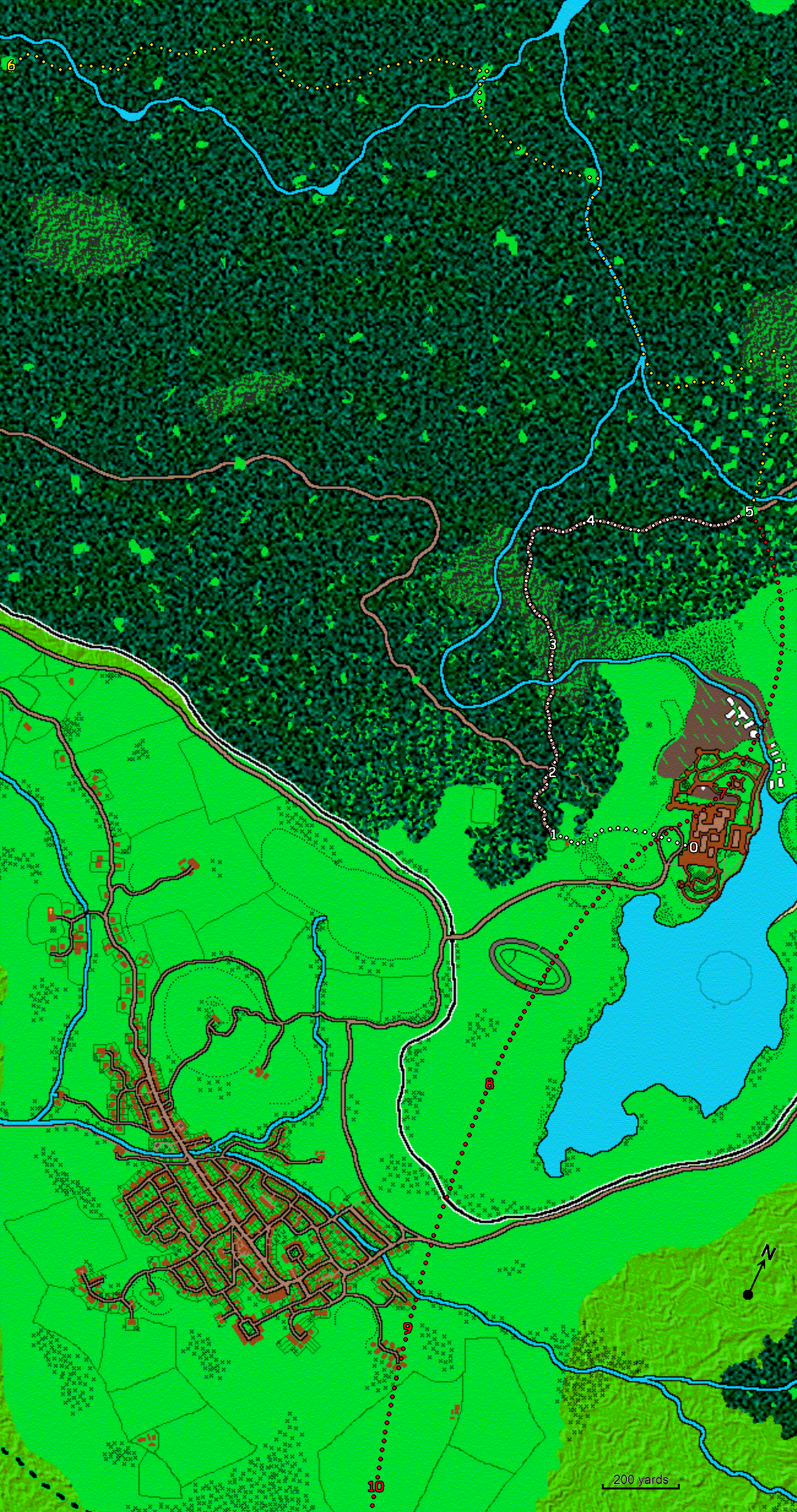 map of section of grounds