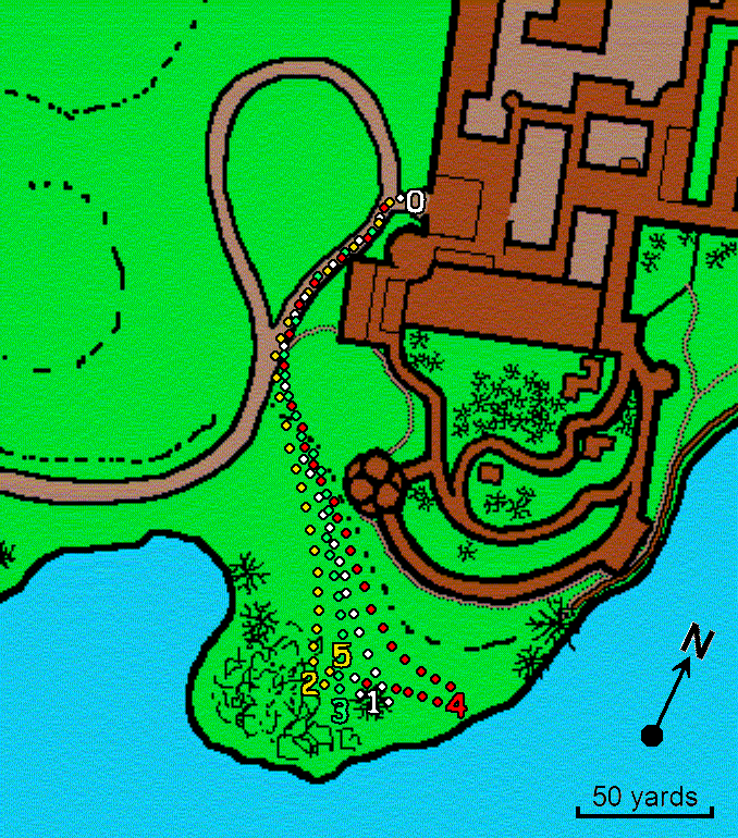 map of section of grounds