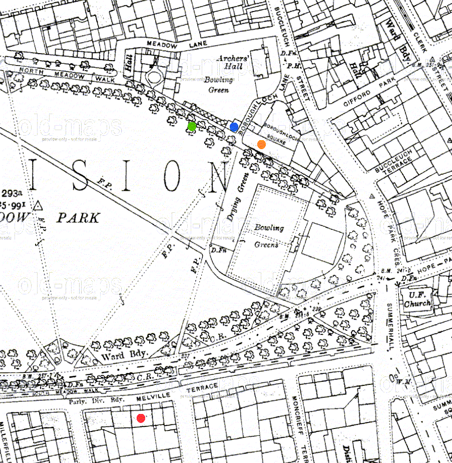 line map of the area around Boroughloch Square