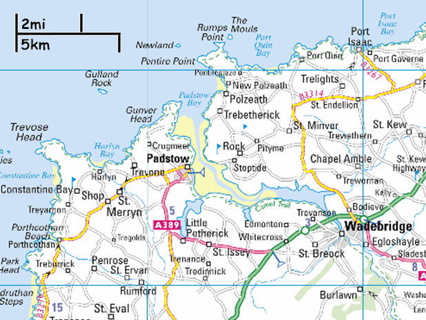 map of Camel Estuary