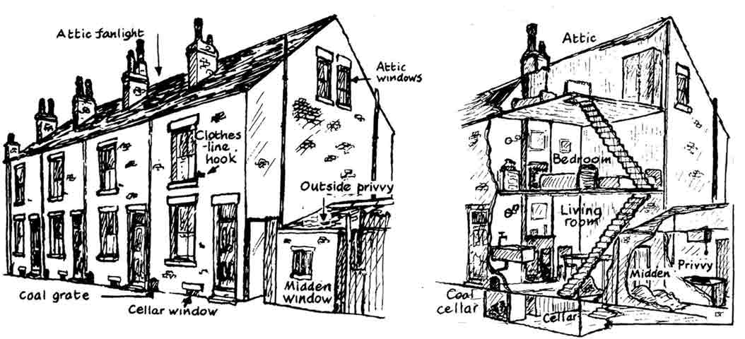 Cutaway diagram of back-to-back housing