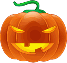sinister-looking Hallowe\'en pumpkin