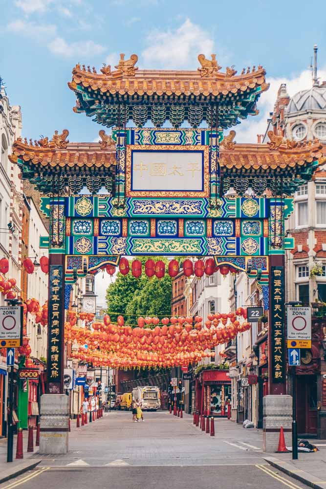 Photo of ornamental Chinese gateway in London