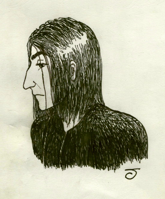 Profile drawing of Snape