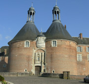 French chateau with conical roofs