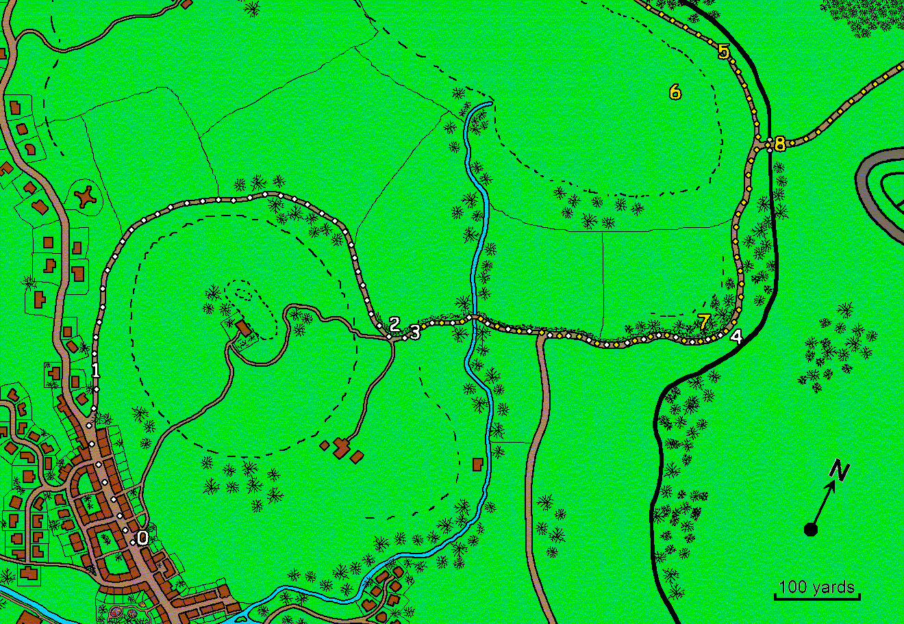 map of section of grounds