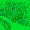 square of bright light green speckled with dark green dots