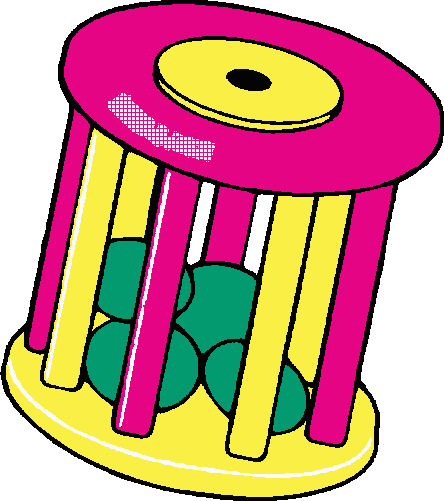 Coloured drawing of Carousel Treat Dispenser