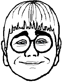 stylised line-drawing of Eric Cullen\'s face grinning