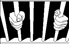 drawing of hands clutching bars