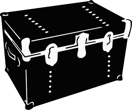 clipart of flat-topped black trunk