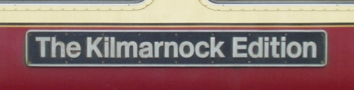 nameplate 'The Kilmarnock Edition' 