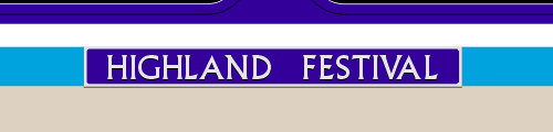 nameplate 'Highland Festival' 
