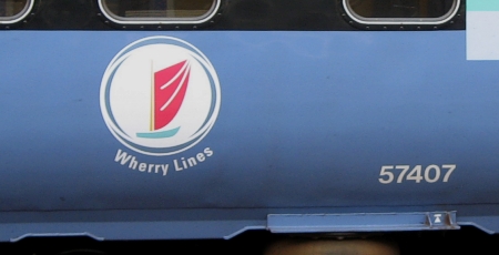 Wherry Lines emblem on 156417