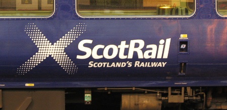 Scotland's Railway logo on a 156, 12-Feb-09