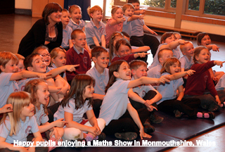 Happy faces and laughter in maths, Abergavenny, Monmouthshire