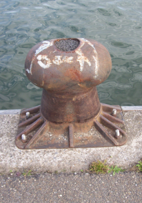 Photograph of a bollard in Belgium