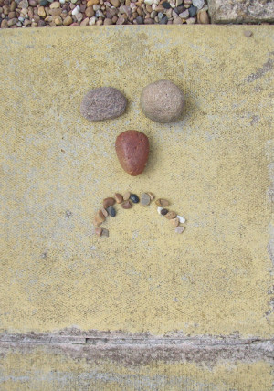 a photograph of some pebbles