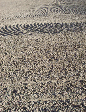 a photograph of a ploughed field