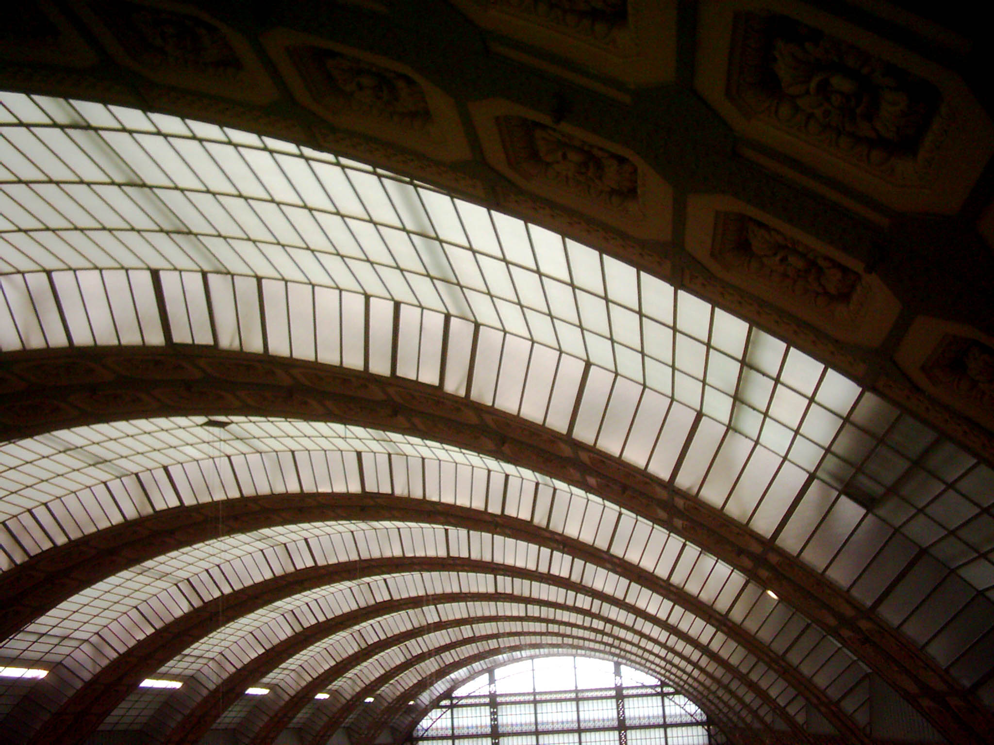 photograph of former Gare d'Orcy station roof