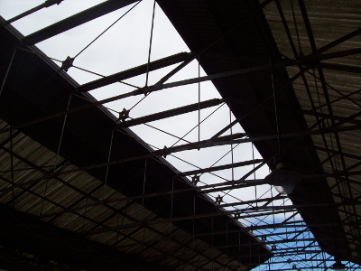 photograph of Huddersfield station roof