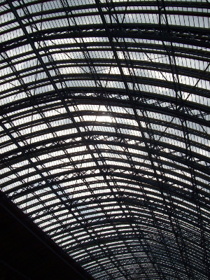 photograph of the roof at St Pancras station